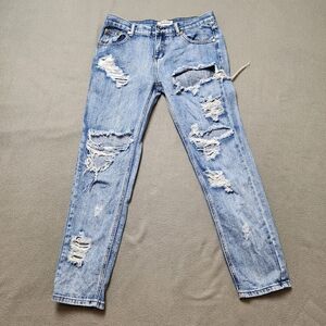 𝅺One Teaspoon Awesome  Baggies Distressed Boyfriend Jean Sz 26